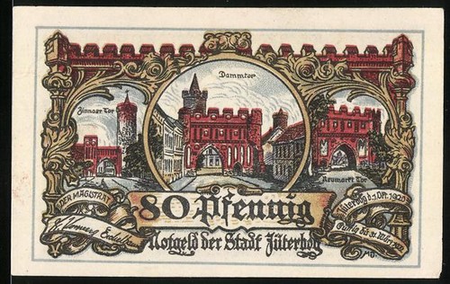 Notgeld jüterbog 1920 80 - jüterbog, 1920,