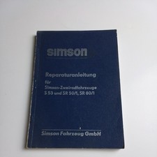  Original Reparaturanleitung Simson  S 53 / SR 50/1 / SR 80/1 Ausgabe 1989
