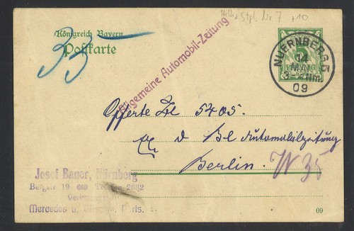 Bayern 1909 postkarte pf - bayern, 5