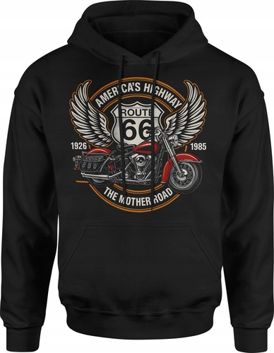 Herren motorrad hoodie route - herren,