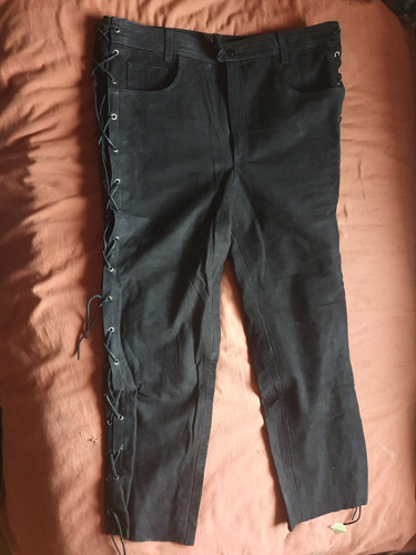 Damenhose rauhleder schwarz - damenhose,