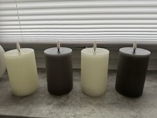 4-er Set LED Kerzen weiß &