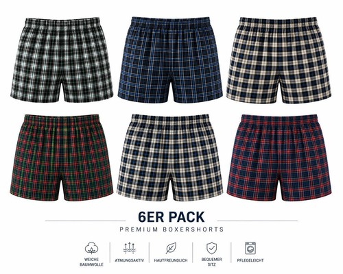 Herren boxershorts 6er pack - boxershorts,