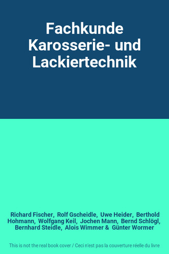 Fachkunde karosserie und - fachkunde, karosserie-