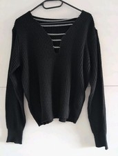 SHEIN Pullover Ketten Lolita schwarz Gothic Strick H&M Miss kuschel Winter Gr.L