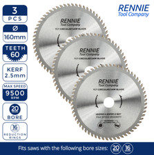 3er Pack - 160 mm x 60 t TCT