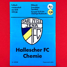 Programmheft FC Carl Zeiss Jena - Hallescher FC Chemie Saison 1979/80 Oberliga