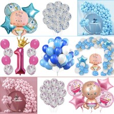 Babyparty Luftballons Junge Mädchen Gender Reveal Latex FOLIENBALLON Party DEKOR BALON