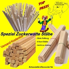 Zuckerwattestäbe - 30cm - Holzstab für Zuckerwatte - Holzstäbchen - Candy Floss