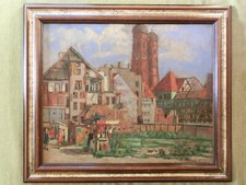 Erdmann Robert König (1916-1999 München) Blick auf die Frauenkirche München 1951