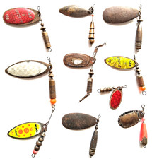 10 alte Spinner DAM EFFZETT  5 bis 18g zum neu beringen oder als Ersatzteile