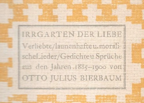Otto julius bierbaum irrgarten - julius,