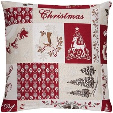 Kissenbezug Weihnachten Kissenhülle Hirsch Dekokissen Kissen Landhaus Metallisch