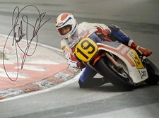 FREDDIE SPENCER HANDSIGNIERT 18X12 FOTO MOTOGP AUTOGRAMM HONDA