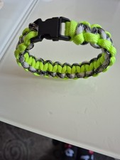 Paracord Armband Neon Grün Grau 