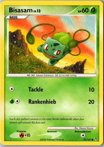 Pokemon bisasam 147 - bisasam, 93/147