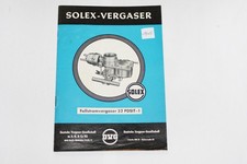 Solex 32PDSIT-1 / 32 PDSIT Vergaser Unterlagen / Handbuch / Heft Beschreibung