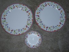 Flirt by R&B  Shanti 2 Kuchenteller Frühstücksteller + 1 Teebeutel-Ablage Teller