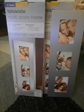 3 Bilderrahmen TCM / Edelstahl gebürstet für je 3 Bilder (2x neu)