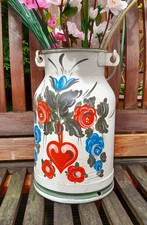 Alte Milchkanne  Henkelkanne Bauernmalerei  Vintage  Garten  Deko Schirmständer