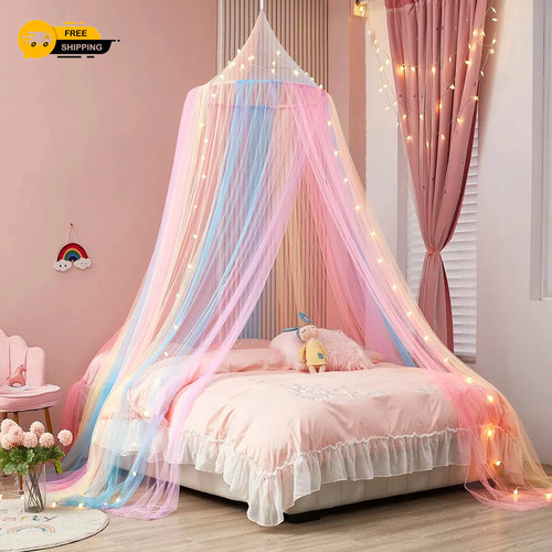 Regenbogen prinzessin bett - regenbogen,
