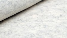 Melierter Wollfilz in Weiß -