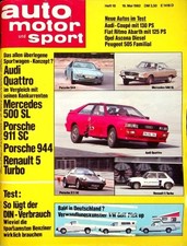 3) Auto Motor Sport AMS 10/1982 - Mercedes 500 SL R107  - Audi Coupe GT 5E mit