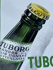 Tuborg - Dänischer Klassiker - En gron Tuborg, gut erhaltenes Schild um 1930