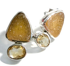 Ausgefallene Citrinohrstecker