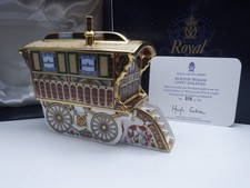 ROYAL CROWN DERBY BURTON WAGON GYPSY CARAVAN 1. QUALITÄT