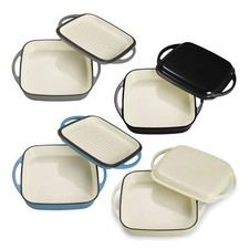 Echtwerk Universalbräter 2-in-1 Gusseisen Auflaufform Gusseisentopf 1,5 L B-Ware