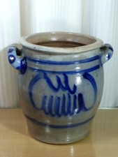 Alter Westerwälder Vorratstopf,Einlegetopf-Gurken-Sauerkraut-Salzglasur 5 Liter