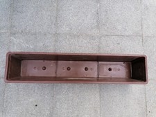 Blumenkasten Kunststoff Länge ca. 80 cm braun Breite 17 cm Höhe 14,5 cm