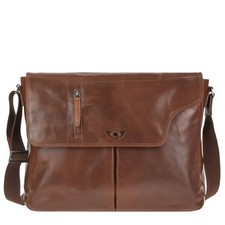 Umhängetasche Leder 40x32cm "Waxy Vintage" Messenger Damen Herren Greenburry