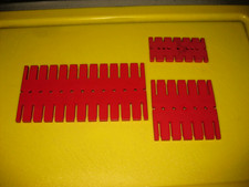 3 x Fischertechnik Bau Grundplatte 18 x 9 9x9 und 4,5x 9cm Ersatzteil Rot