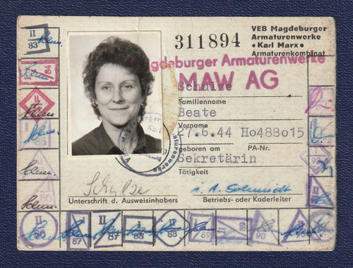 Ausweis ddr betriebsausweis - ausweis,