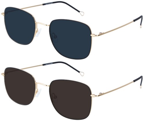 Schwarz goldene sonnenbrille - schwarz-goldene, /