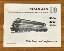 Für Märklin 3066 - 3067  -  3068  Anleitung von 3/65