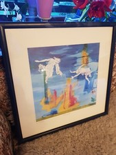 Michael Beckers  lithographie, Grafik " Rheingold "  Signiert