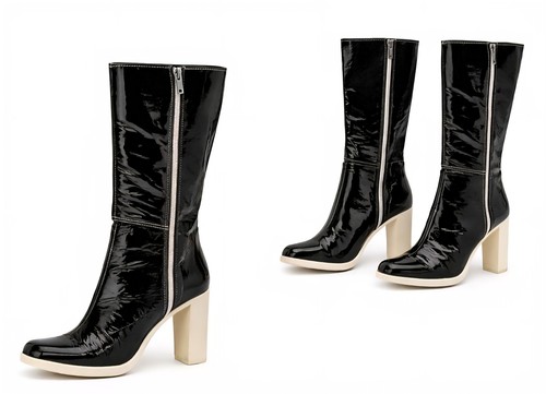 Luxus edel prada lackstiefel - prada,