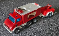 SIKU #2913 MB Unimog U406 Löschfahrzeug mit Anhänger aus #2921 - beschädigt