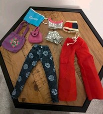 Vintage Barbie Kleidung & Taschen Konvolut Cargos Crop Jeans Denim Steffi