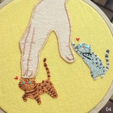 Katzen stickerei set diy - katzen,