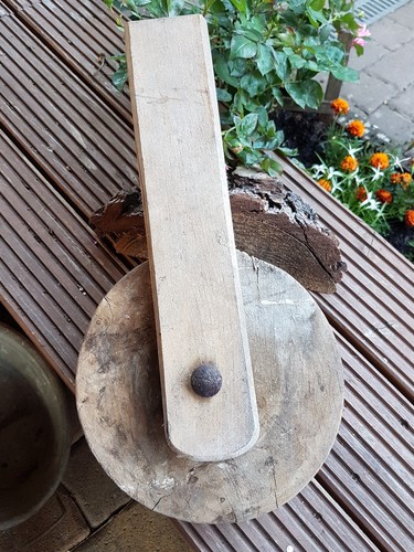 Alter flaschenzug holzrolle - alter,
