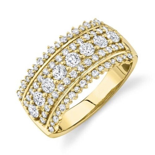 14k gelbgold diamantring - 14k,