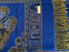 Pashmina; 55% Pashmina/45% Seide; blau-gold; 70 x 180cm; neu; Top-Qualität!