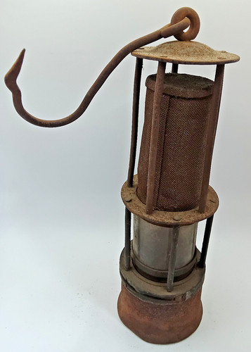 Alte grubenlampe wetterlampe - alte, /