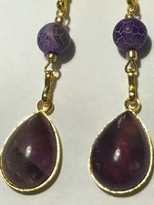 Ohrclips / Amethysttränen /