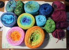 Wollpaket Farbverlaufsgarn 100% Baumwolle Wolle