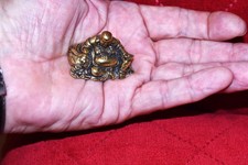 mini BUDDHA lächelnd, Messing massiv, 4 x 1,5 cm Handschmeichler